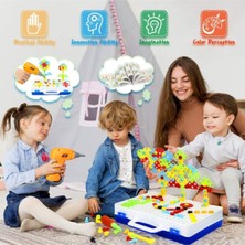 Başel Toys Creative Mosaic Eğitici Matkaplı 3D Mozaik Puzzle 11B Build Design Tamir Seti 307 Parça