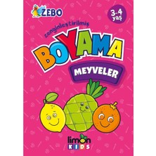 LimonKIDS 3-4 Yaş Zenginleştirilmiş Boyama - Meyveler