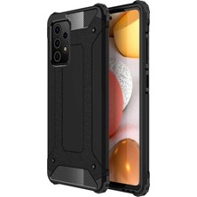 Caseart Samsung Galaxy A72 Kapak Çift Katmanlı Zırh Tank Kılıf Siyah