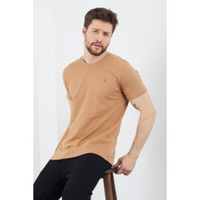 Enuygunenmoda Erkek 5li Slm Fit Basic T-Shirt Çok Renkli