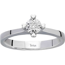 Sirius 0,30 Karat Görünümlü Pırlanta Tektaş Yüzük 0417R0240