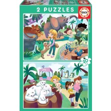 Educa Ahşap Puzzle 2X20 Hayvanat Bahçesi 18603