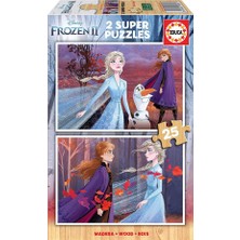 Educa Ahşap Puzzle 2X25 Parça Frozen 2 18085