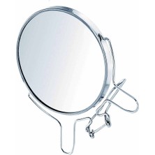 Mbois Büyüteçli Çift Taraflı Ayaklı Metal Oval Makyaj Aynası (6 Inç)