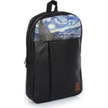 Perabags Tasarım Starlight Van Gogh Baskılı Laptop Sırt Çantası