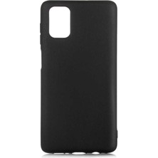 Case 4U Samsung Galaxy M51 Kılıf Klasik Mat Renkli Yumuşak Premier Silikon Siyah
