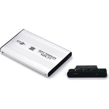 Wozlo 2.5 USB Sata HDD SSD Harddisk Kutusu Aliminyum Gövde Harici HDD Kutu - Gri