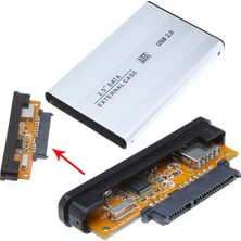 Wozlo 2.5 USB Sata HDD SSD Harddisk Kutusu Aliminyum Gövde Harici HDD Kutu - Gri