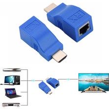 Wozlo 30 Metre HDMI Uzatma Aparatı CAT5E Cat6 HDMI Extender 3D Full Hd 1080P