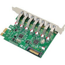 Wozlo Pci Express 7 Port Pcı-E USB 3.0 Hub Çoklayıcı Kart