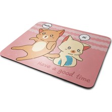 Wuw Have A Nice Day Kedili Dikdörtgen Kaymaz Taban Mouse Pad