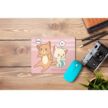 Wuw Have A Nice Day Kedili Dikdörtgen Kaymaz Taban Mouse Pad