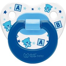 Wee Baby Desenli Damaklı Emzik No:1 0-6AY 833 Mavi