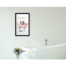 Bk Gift Banyo Dekoratif Ahşap Siyah Çerçeveli Tablo-21