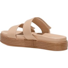 Nine West Gıova 1fx Naturel Kadın Kalın Tabanlı Terlik
