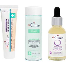 Dr. Clinic  3 Lü Cılt Bakım Seti (Leke Kremi Collagen Serum Tonıc)