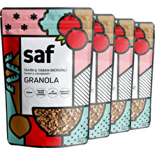 Saf Nutrition Tahinli  Yaban Mersinli Granola, 45 gr x 4