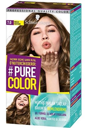 Shwarzkopf Pure Color Jel Saç Boyası 7-0 Buzlu Kestane