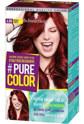 Shwarzkopf Pure Color Jel Saç Boyası 6.88 Vişneli Turta