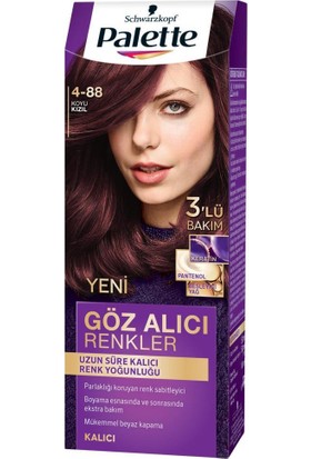 Palette Yoğun Göz Alıcı Renk Saç Boyas 4-88 Koyu Kızıl x 2 Paket
