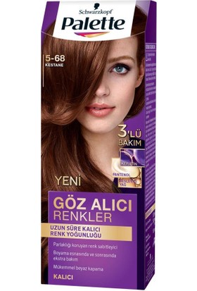 Palette Yoğun Göz Alıcı Renk Saç Boyas 5-68 Kestane x 2 Paket