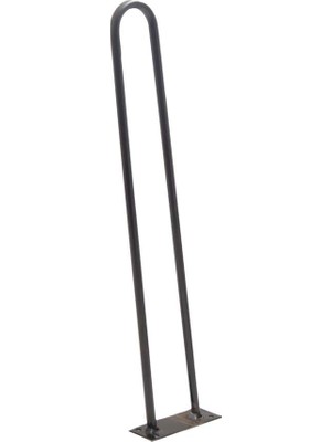 Hobbi Metal Tel Masa Ayağı - Orta Sehpa - Zigon Sehpa - Kütük Masa Ayağı - Açılı - 45 cm - 4 Adet