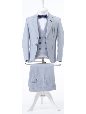 Doctor Junior 4-15 Yaş Arası Erkek Çocuk Takım Elbise Şık Tasarım Üç Parça Set