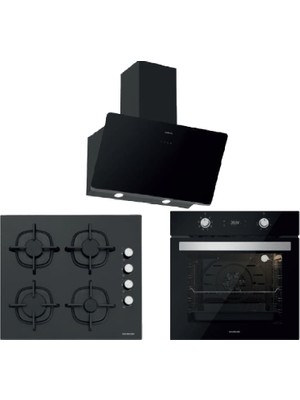 Silverline Ankastre Set - Soho 60CM Davlumbaz - CS5343B01 - BO6504B01