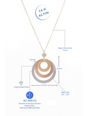 Prenses Pırlanta Kadın 14 Ayar Altın Sarı Beyaz Rose 3 Renk Özel Tasarım Plakalı Kolye