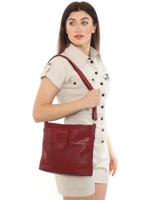 Fubileather Deri Crossbody Postacı Çanta