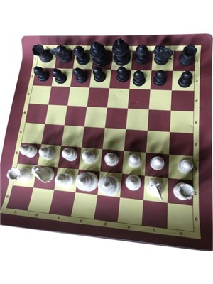 Eser Profesyonel Bez Kutulu Satranç Takımı PVC Malzemeden 42,5 x 44 cm Boyutunda