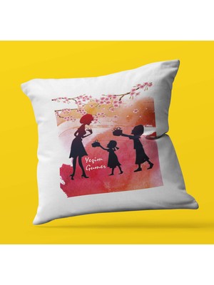 Armağan Zengini Kişiye Özel Anneler Günün Kutlu Olsun6 Temalı | Saten Kare Yastık