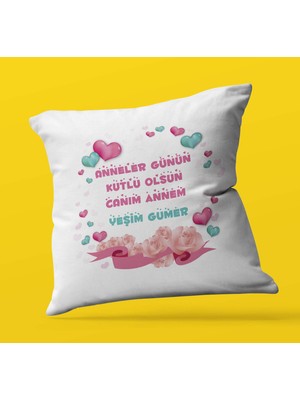 Armağan Zengini Kişiye Özel Anneler Günün Kutlu Olsun 14 Tema | Saten Kare Yastık