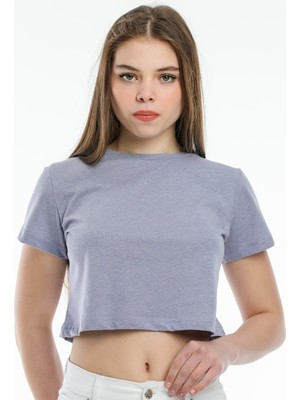 Superlife Crop Örme T-Shirt