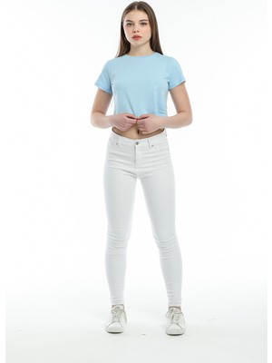 Superlife Crop Örme T-Shirt