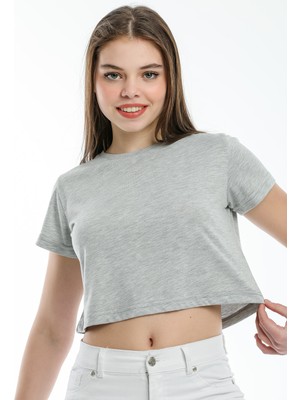 Superlife Crop Örme T-Shirt