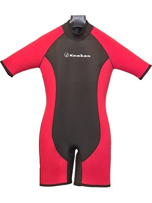 Kraken Shorty 3 mm Dalış Elbisesi Kırmızı - Xxl