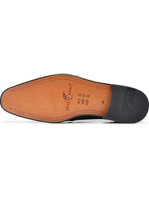 Nevzat Onay Siyah Klasik Bağcıklı Kösele Erkek Ayakkabı -10349-