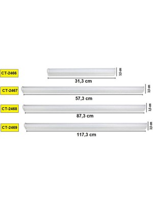 Cata CT-2467 8W T5 Ledli Bant Armatür Beyaz