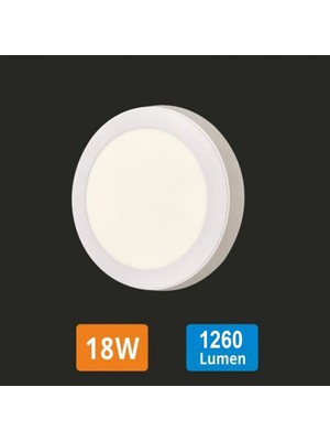 Infoled 18W LED Yuvarlak Model Slim Panel Armatür Gün Işığı