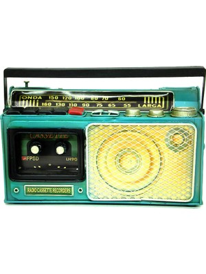 Mnk Home Dekoratif Metal Radyo Kumbara C0313
