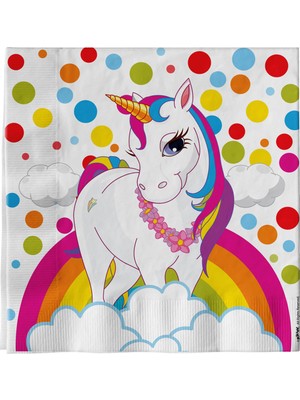 Partijet Unicorn Rainbow Kağıt Peçete 33X33 cm 16'lı