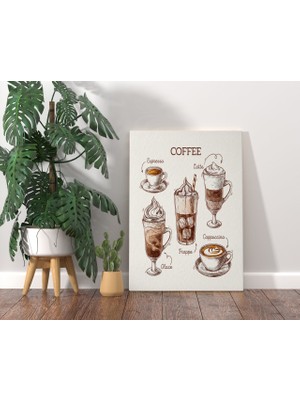 Bk Gift Coffee Tasarımlı Kanvas Tablo 70X100CM-25
