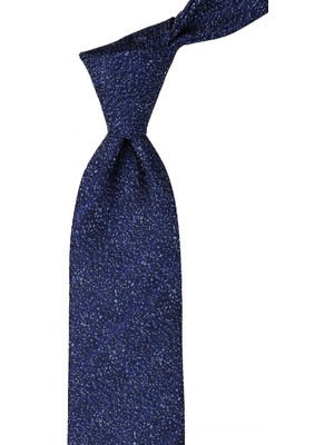 Kravatkolik Lacivert Kum Desen Mendilli Klasik Kravat KK10411