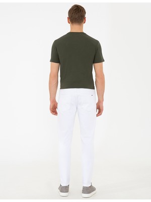 Pierre Cardin Beyaz Slim Fit Denim Pantolon 50235773-VR013