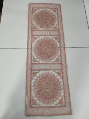 Morza Home Runner Kumaş Kare (36X110CM) Pudra