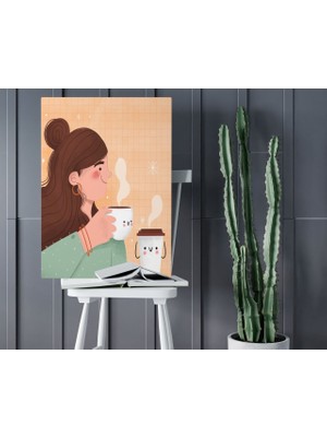 Bk Gift Coffee Tasarımlı Kanvas Tablo 50X70CM-29
