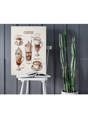 Bk Gift Coffee Tasarımlı Kanvas Tablo 50X70CM-25