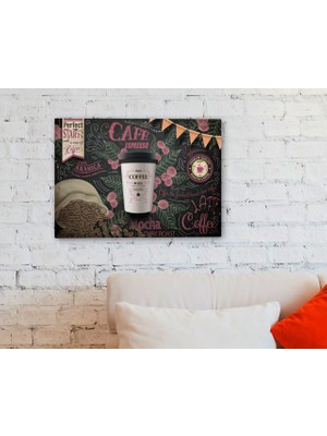 Bk Gift Coffee Tasarımlı Kanvas Tablo 30X50CM-38