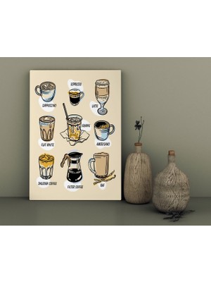 Bk Gift Coffee Tasarımlı Kanvas Tablo 30X50CM-23